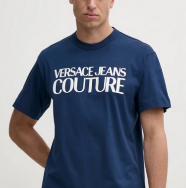 Playera Versace Jeans Couture para Hombre print logo, azul marino